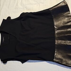 Piazza Sempione vest with leather finishes